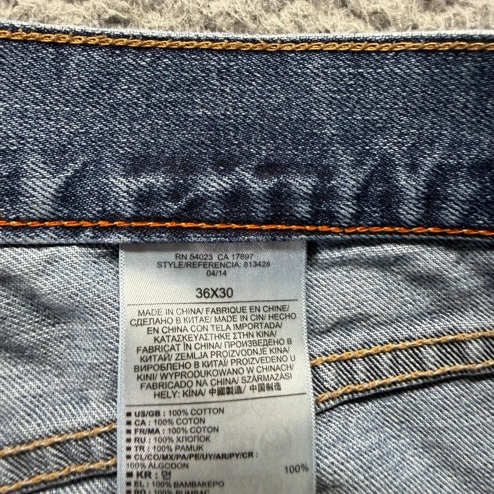 Banana Republic Jeans Mens 36x26 Blue Cotton Denim Straight Leg Workwear Faded